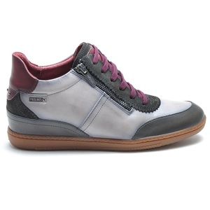 PIKOLINOS Tavira Slate Zip Leather Sneakers Size 39 (8.5-9) NWT